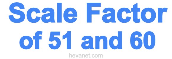 Scale Factor of 51 and 60