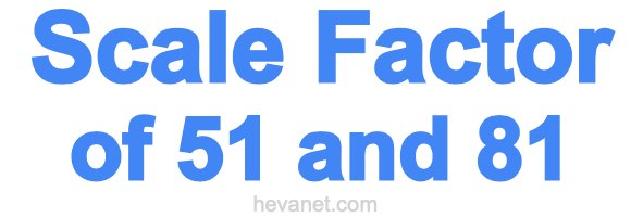 Scale Factor of 51 and 81