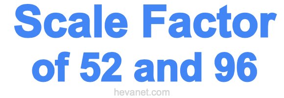 Scale Factor of 52 and 96