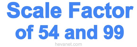 Scale Factor of 54 and 99 Scale Factor of 54 and 99