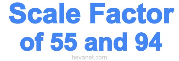 Scale Factor of 55 and 94