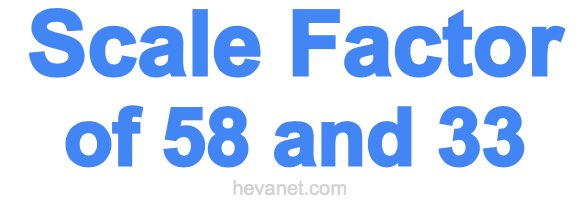 Scale Factor of 58 and 33