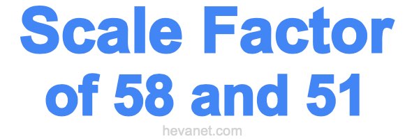 Scale Factor of 58 and 51