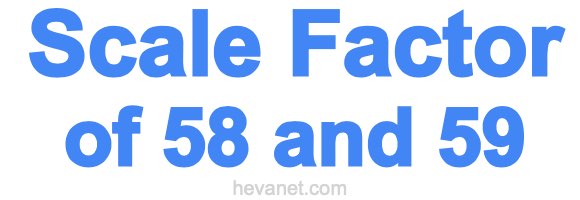 Scale Factor of 58 and 59