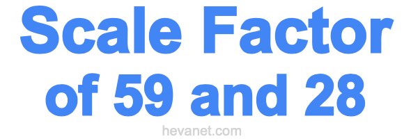 Scale Factor of 59 and 28