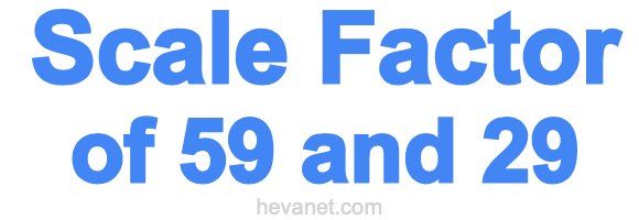 Scale Factor of 59 and 29 Scale Factor of 59 and 29