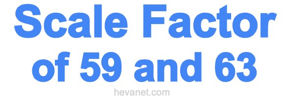 Scale Factor of 59 and 63