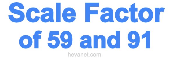Scale Factor of 59 and 91