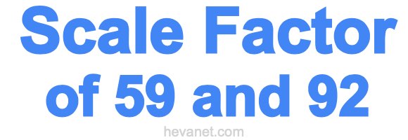 Scale Factor of 59 and 92
