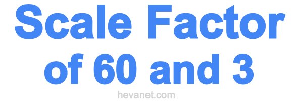 Scale Factor of 60 and 3