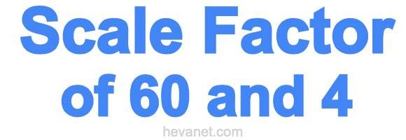 Scale Factor of 60 and 4 Scale Factor of 60 and 4