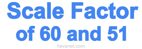 Scale Factor of 60 and 51 Scale Factor of 60 and 51