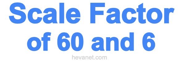 Scale Factor of 60 and 6 Scale Factor of 60 and 6
