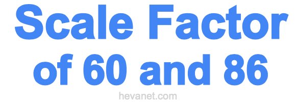 Scale Factor of 60 and 86 Scale Factor of 60 and 86