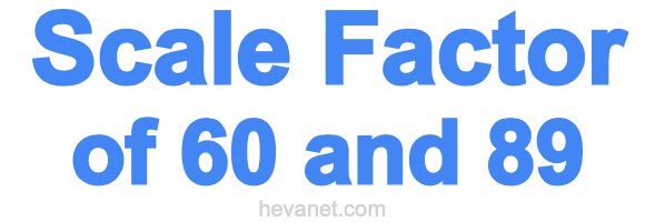 Scale Factor of 60 and 89 Scale Factor of 60 and 89