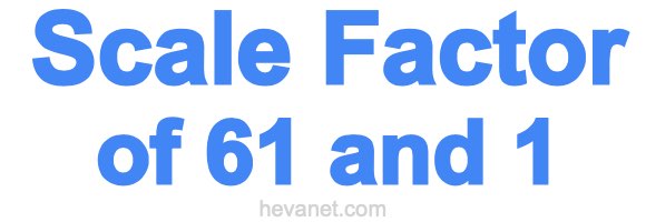 Scale Factor of 61 and 1