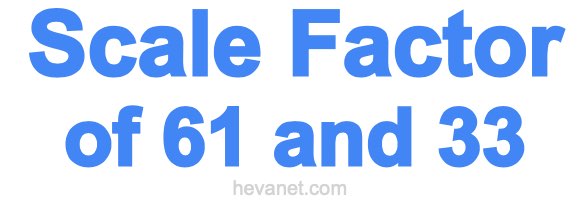 Scale Factor of 61 and 33