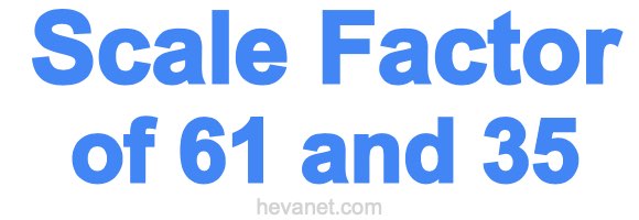 Scale Factor of 61 and 35
