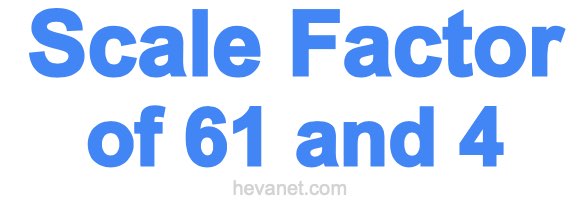 Scale Factor of 61 and 4 Scale Factor of 61 and 4