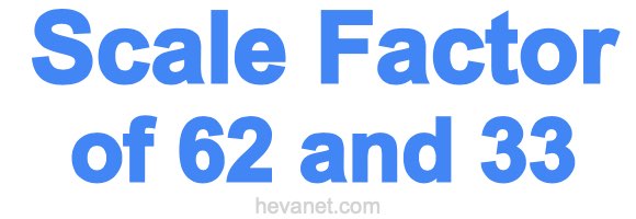 Scale Factor of 62 and 33 Scale Factor of 62 and 33