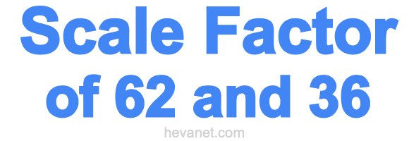 Scale Factor of 62 and 36 Scale Factor of 62 and 36