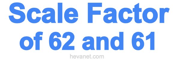 Scale Factor of 62 and 61 Scale Factor of 62 and 61