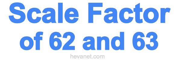 Scale Factor of 62 and 63