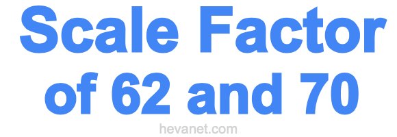 Scale Factor of 62 and 70 Scale Factor of 62 and 70