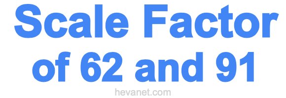 Scale Factor of 62 and 91