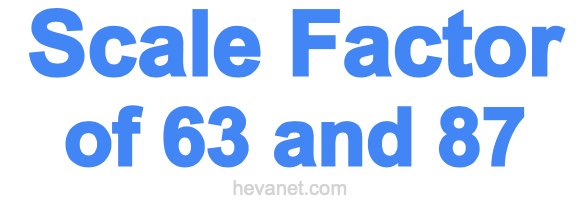 Scale Factor of 63 and 87 Scale Factor of 63 and 87