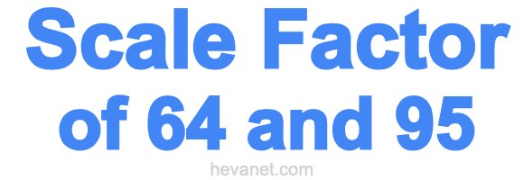 Scale Factor of 64 and 95 Scale Factor of 64 and 95
