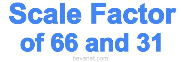 Scale Factor of 66 and 31 Scale Factor of 66 and 31