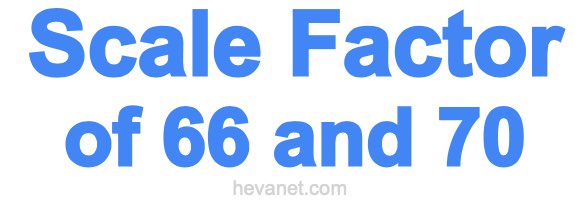 Scale Factor of 66 and 70