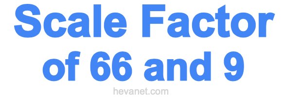Scale Factor of 66 and 9 Scale Factor of 66 and 9