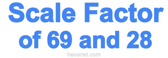 Scale Factor of 69 and 28 Scale Factor of 69 and 28