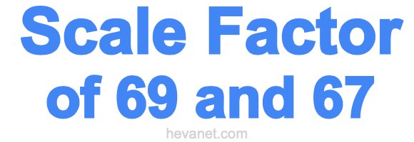 Scale Factor of 69 and 67