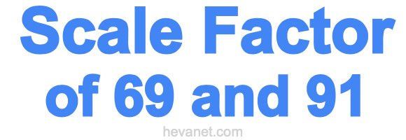 Scale Factor of 69 and 91