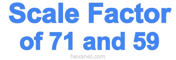 Scale Factor of 71 and 59