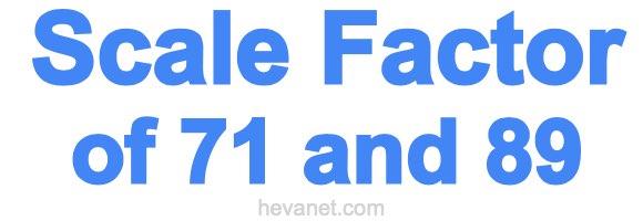 Scale Factor of 71 and 89
