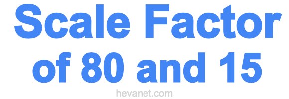 Scale Factor of 80 and 15 Scale Factor of 80 and 15