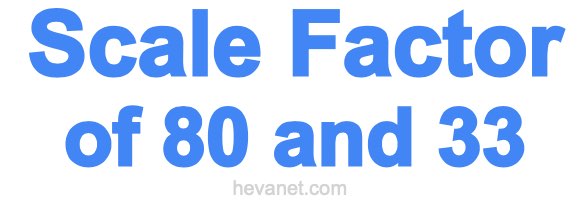 Scale Factor of 80 and 33 Scale Factor of 80 and 33