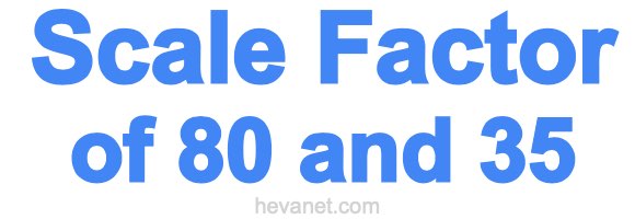 Scale Factor of 80 and 35 Scale Factor of 80 and 35