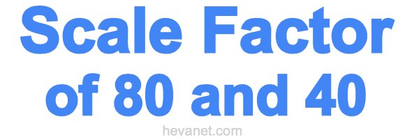 Scale Factor of 80 and 40