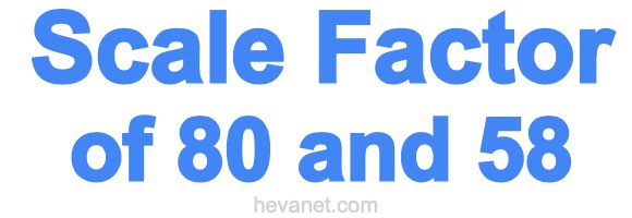 Scale Factor of 80 and 58