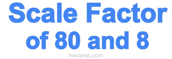 Scale Factor of 80 and 8