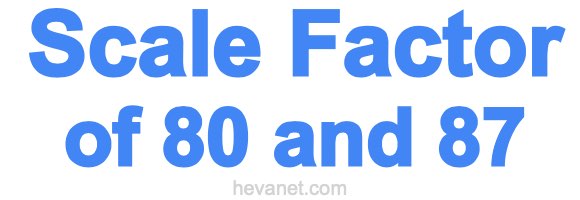 Scale Factor of 80 and 87
