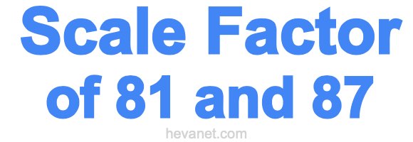 Scale Factor of 81 and 87