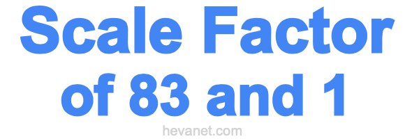 Scale Factor of 83 and 1