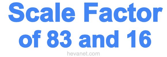 Scale Factor of 83 and 16