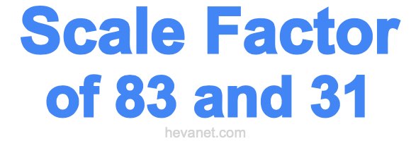 Scale Factor of 83 and 31 Scale Factor of 83 and 31